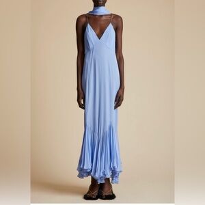 Khaite Candita Dress in Cornflower Blue. Size 8 altered to size 4